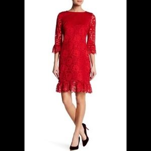 NWT Donna Ricco New York red lace dress